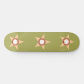 Golden Olive Stars Pattern Skateboard (Horizontaal)