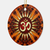 Golden OM Organic Good Energy Ceramic Ornament (Links)