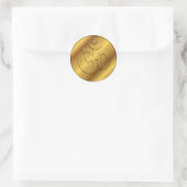 Golden Om Ronde Sticker (Tas)