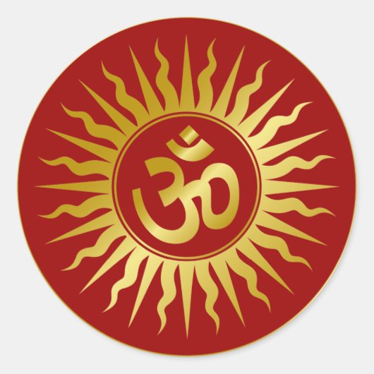 Golden Om Ronde Sticker (Voorkant)