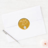 Golden Ombre met Sjabloon liefdescirkel Ronde Sticker (Envelop)