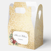 Golden Opulence Kerstmis Bloemen Huwelijk Bedankdoosjes (Geopend)