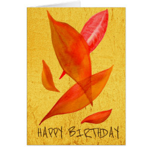 Golden Oranje Autumn Herfst leaf moderne kunst