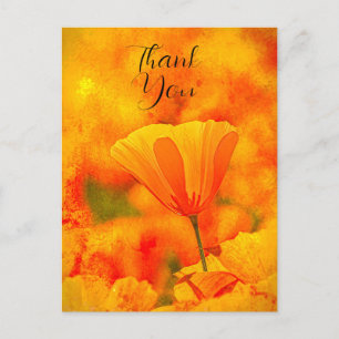 Golden Oranje California Poppy "Land van Sinaasapp Briefkaart