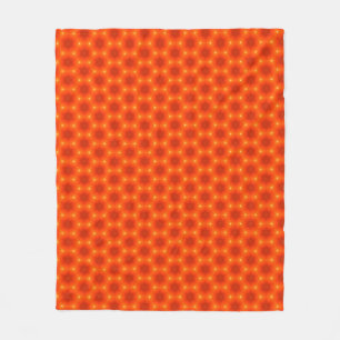 Golden Oranje Honeycomb Hexagon Pattern Fleece Deken