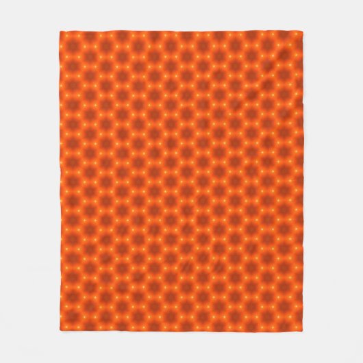 Golden Oranje Honeycomb Hexagon Pattern Fleece Deken (Voorkant)