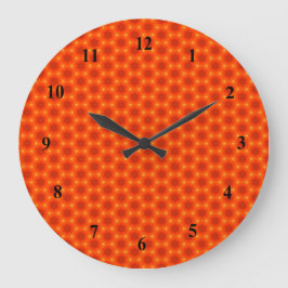 Golden Oranje Honeycomb Hexagon Pattern Grote Klok