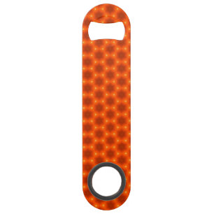 Golden Oranje Honeycomb Hexagon Pattern Speed Flessenopener