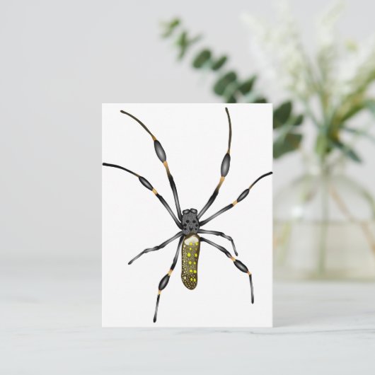 Golden Orb Spider Briefkaart (Staand voorkant)