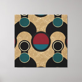 Golden orbit Abstract  Canvas Afdruk