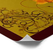 Golden Orchids Floral Art Poster (Hoek)