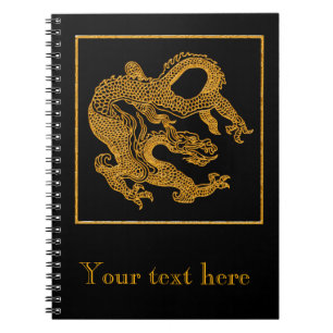 Golden oriental dragon 01 notitieboek