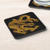 Golden oriental dragon 01 onderzetter (Linkerzijde)