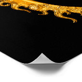 Golden oriental dragon 02 (rechts) poster (Hoek)