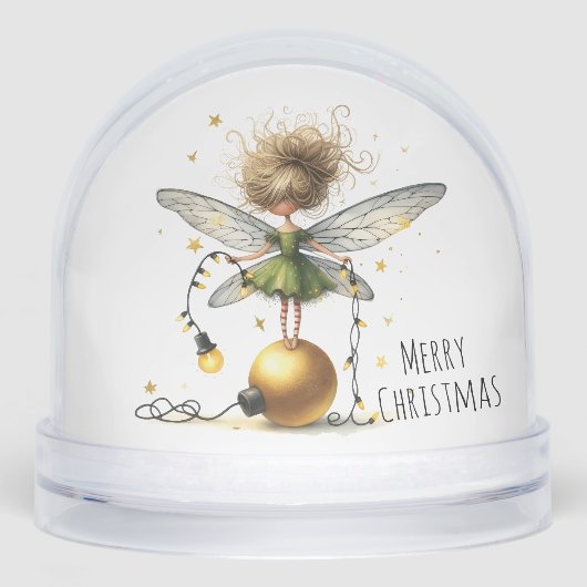 Golden Ornament Fairy Holiday Card (Avant)