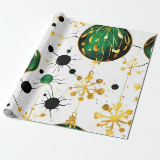 Golden Ornament Joy Christmas Wrap Cadeaupapier