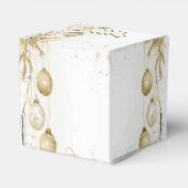 Golden Ornament Kerstfeest Elegant Bedankdoosjes (Achterkant)