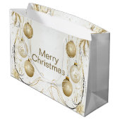 Golden Ornament Kerstfeest Elegant Groot Cadeauzakje (Achterkant Gekanteld)