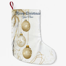 Golden Ornament Kerstfeest Elegant Kleine Kerstsok