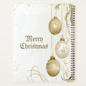 Golden Ornament Kerstfeest Elegant Planner (Achterkant)