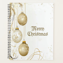 Golden Ornament Kerstfeest Elegant Planner