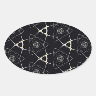 Golden Ornament Ovale Sticker