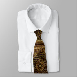 Golden Ornamental Stropdas met je Monogram