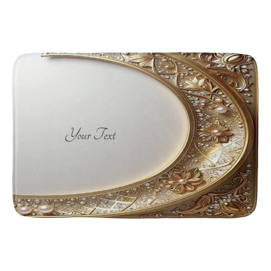 Golden Ornate Bath Mat (Voorkant)