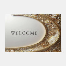 Golden Ornate Frame Doormat