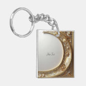 Golden Ornate Frame Keychain (Voorkant Links)