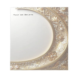 Golden Ornate Frame Notepad Notitieblok