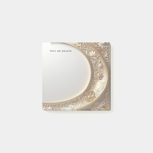 Golden Ornate Frame Post it Notes (Voorkant)