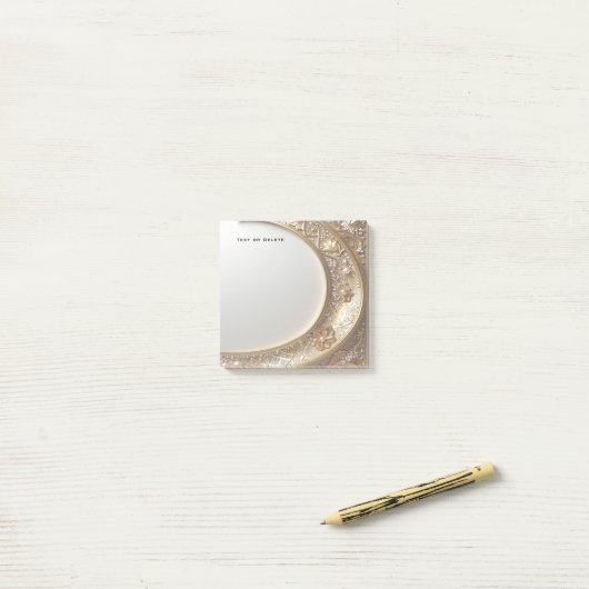 Golden Ornate Frame Post it Notes (Op bureau)