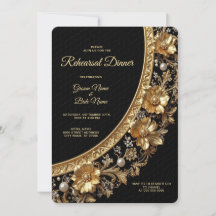 Golden Ornate Frame Rehearsal Dinner