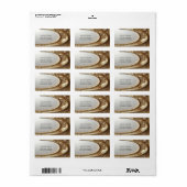 Golden Ornate Frame Return Address Label (Full Sheet)