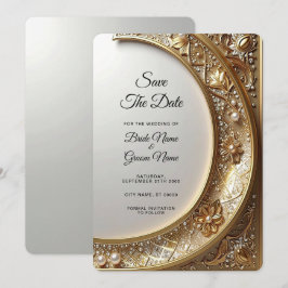 Golden Ornate Frame Save the Date