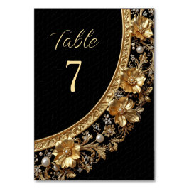 Golden Ornate Frame Table Number Kaart