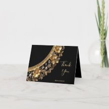 Golden Ornate Frame Thank You Card