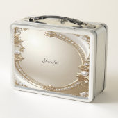Golden Ornate Frame with Pearls Lunchbox (Dos)
