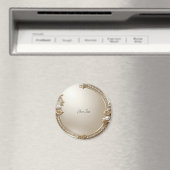 Golden Ornate Frame with Pearls Magnet (In Situ (Lave-vaisselle))