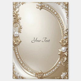 Golden Ornate Frame with Pearls Magnet Magneet
