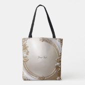 Golden Ornate Frame with Pearls Tote Bag (Dos)