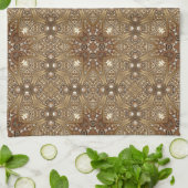 Golden Ornate Kitchen Towel Theedoek (Gevouwen)