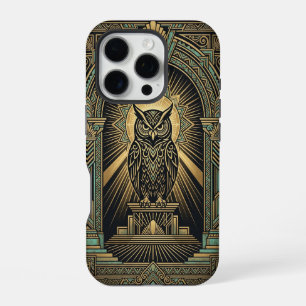Golden Owl Guardian iPhone 16 Pro Hoesje
