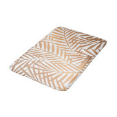Golden Palm Tree Leaf Pattern Badmat (Gekanteld)