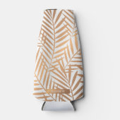 Golden Palm Tree Leaf Pattern Flesjeskoeler (Voorkant)