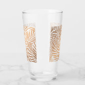 Golden Palm Tree Leaf Pattern Glas (Links)
