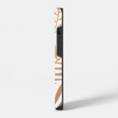 Golden Palm Tree Leaf Pattern iPhone Hoesje (Linkerkant)