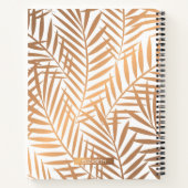 Golden Palm Tree Leaf Pattern Notitieboek (Achterkant)