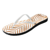 Golden Palm Tree Leaf Pattern Teenslippers (Schuin)